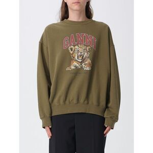 Ganni Women Oversized Ganni Organic Cotton Jumper With Logo Print